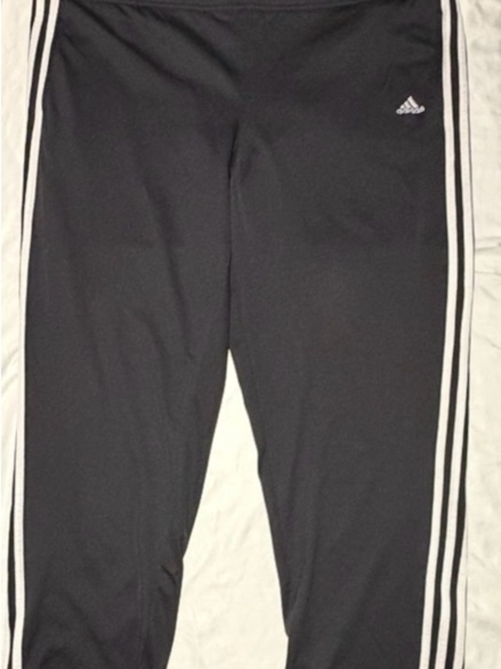 adidas Black Joggers with White Triple Stripes